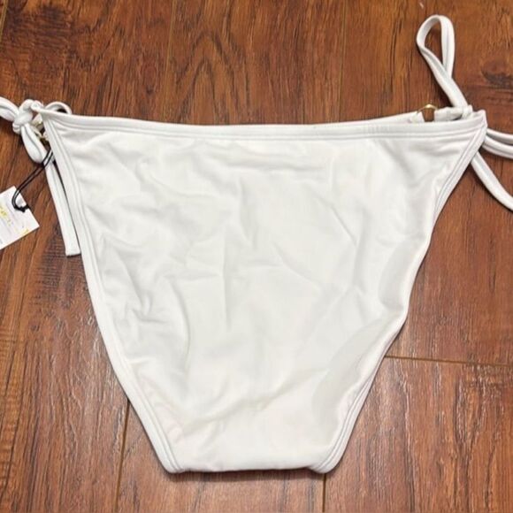 NWT Shade & Shore Women’s White Hip Tie Bikini Swim Bottom  - Size S 4/6 - Picture 6 of 11